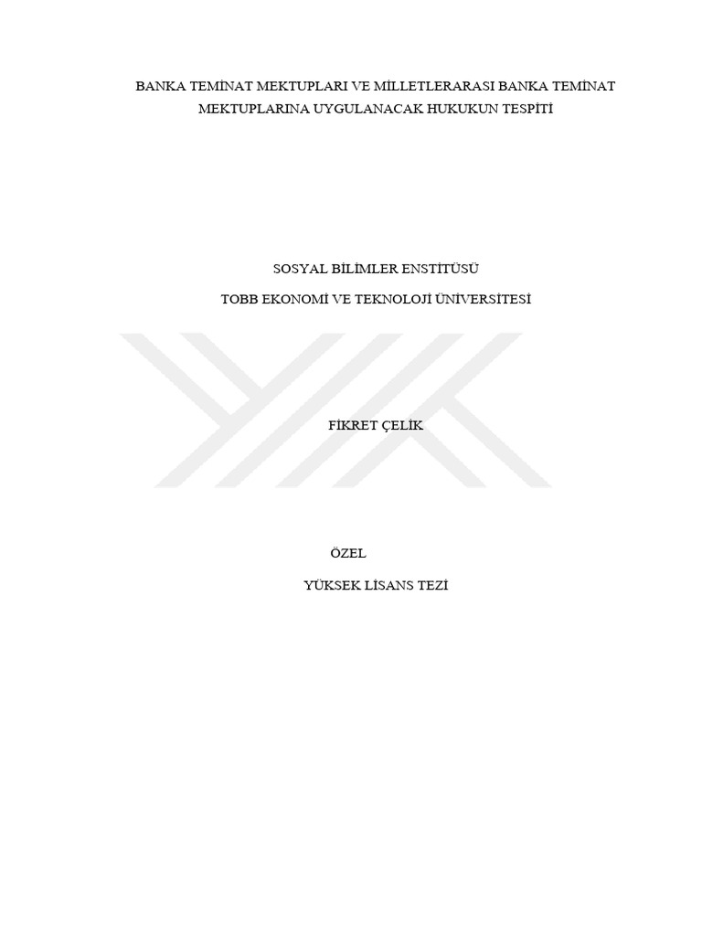 Banka Temi̇nat Mektuplari | PDF