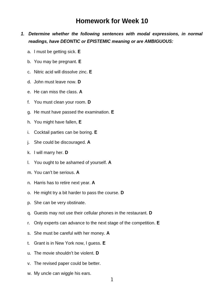 Homework For Week 10 | PDF