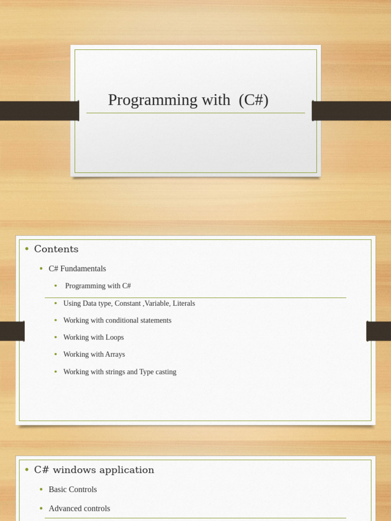 C# Syntax and Type Conversion Guide | PDF | C Sharp (Programming ...