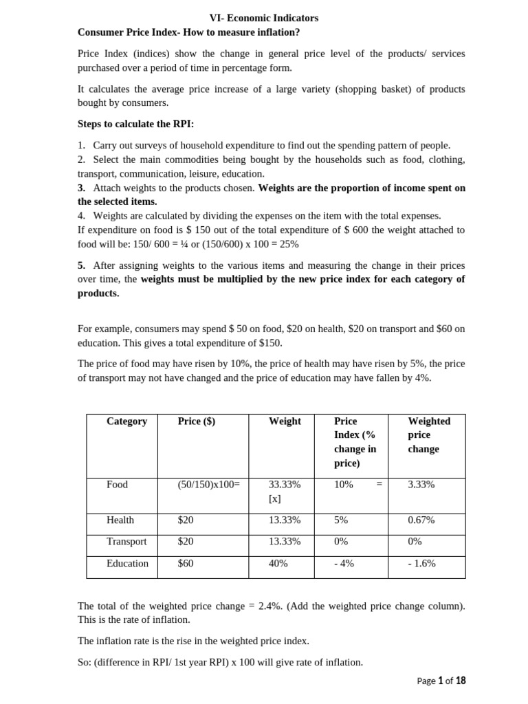 Economic Indicators: Inflation and Employment | PDF | Gross Domestic ...