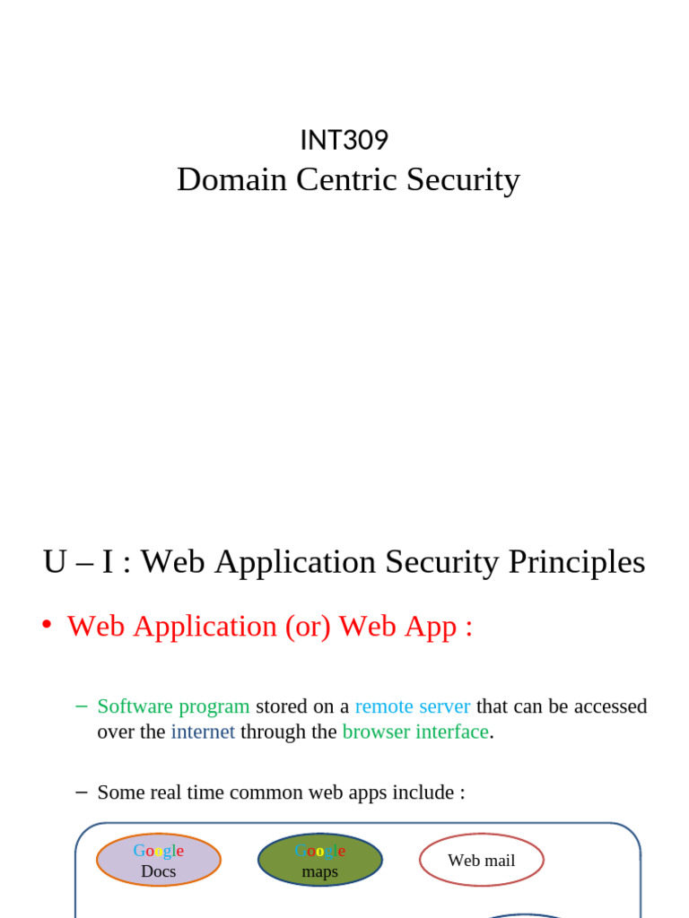 Unit 1 - Web Appln Security Prinicples | PDF | Password | Http Cookie
