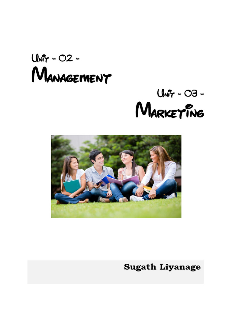 Management and Marketing Overview | PDF | Marketing | Sales