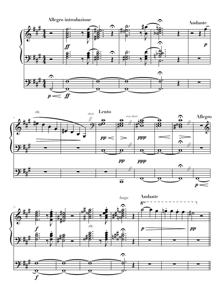 Symphony in F Sharp Minor For Organ Pleno Te | PDF