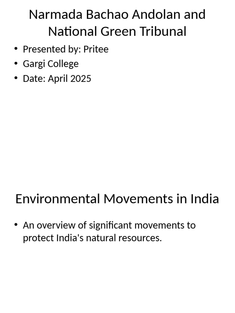 Narmada Bachao Andolan Overview | PDF | Natural Environment | Environment