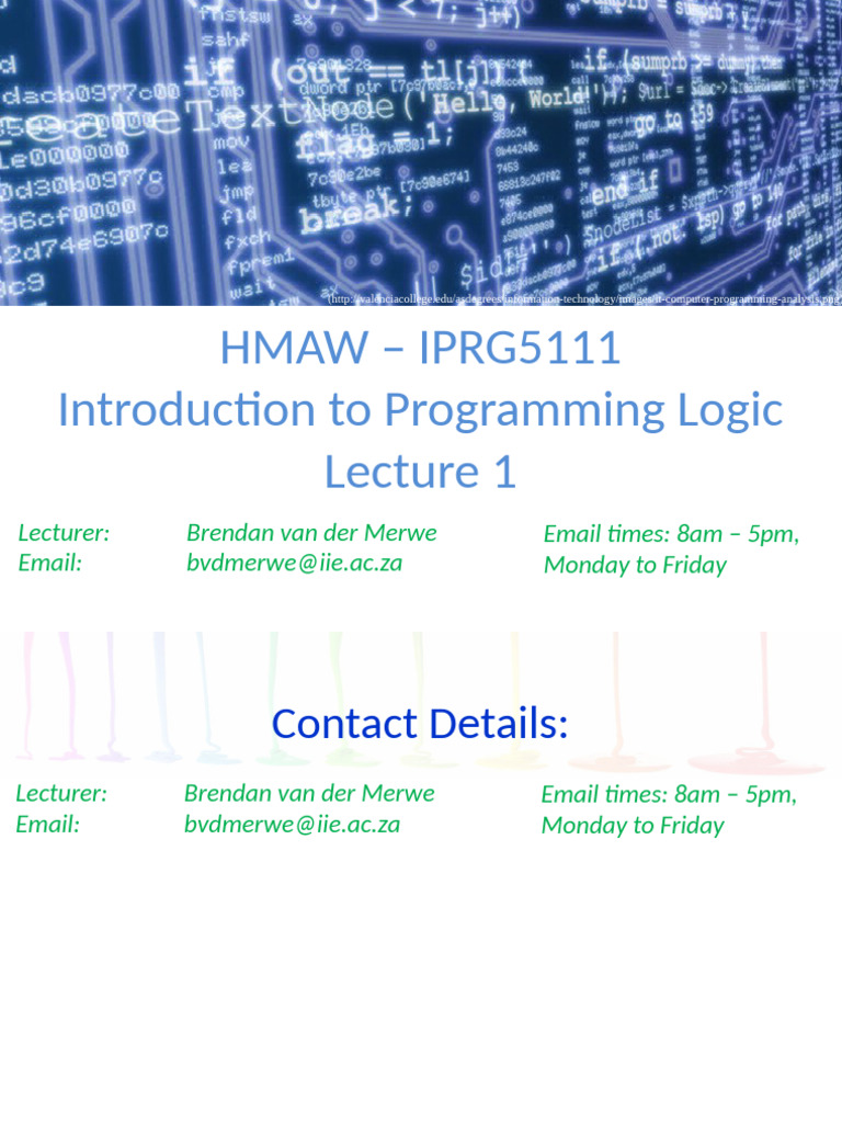 Introduction to Programming Logic | PDF | Programming | Computer Program