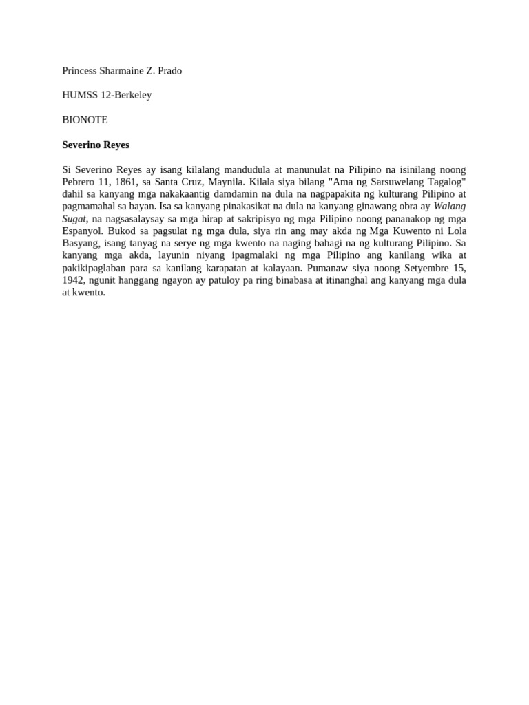 Bio Note | PDF