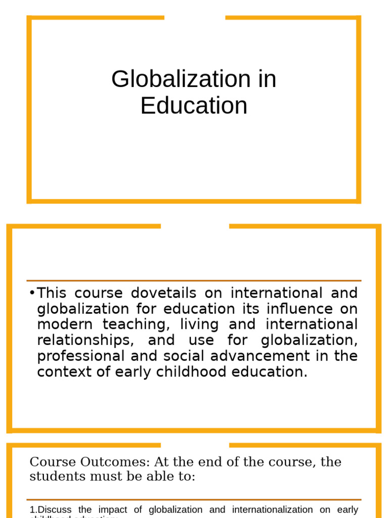 Globalization's Impact on Education | PDF | Globalization | Trade