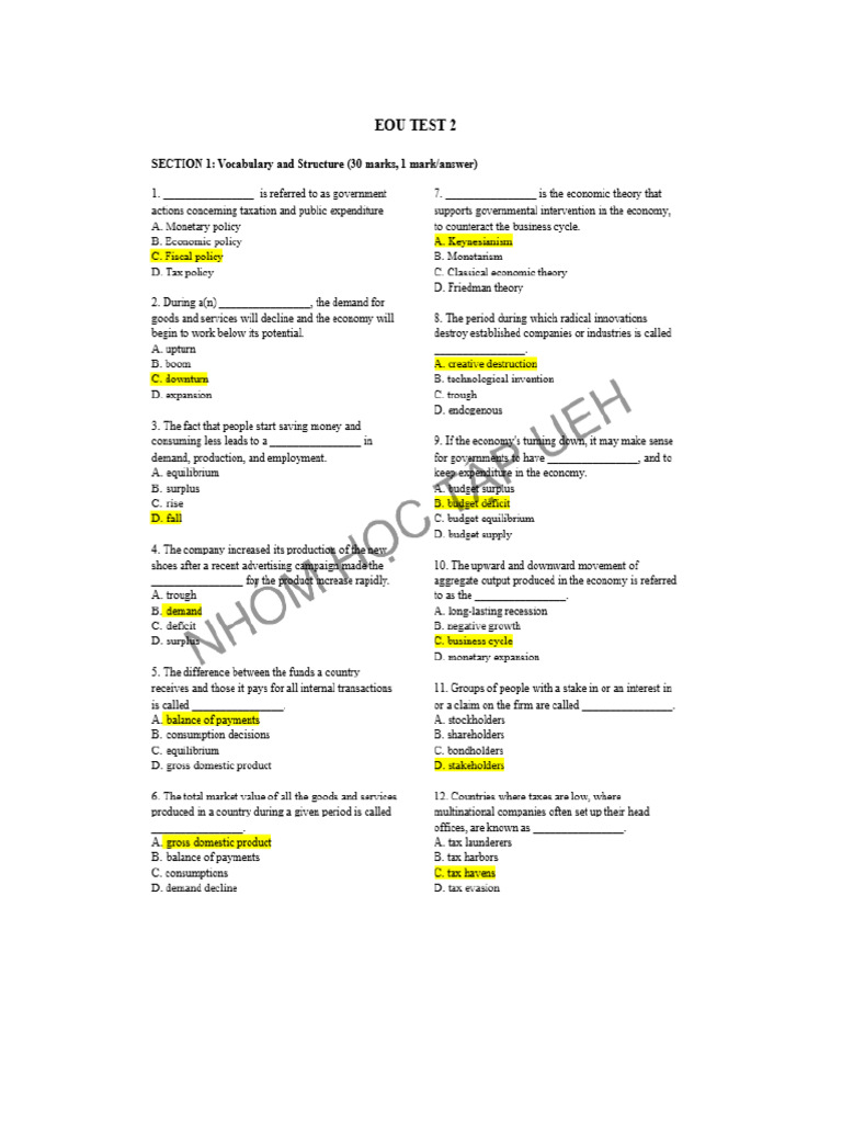 Eou Test 2 | PDF
