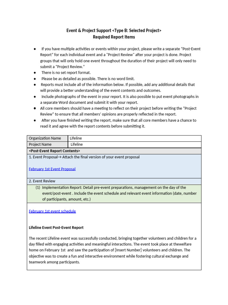 Post Event Report - Feb 1st | PDF | Volunteering | Leadership