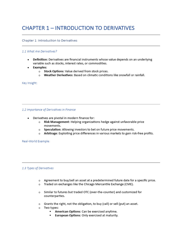 Understanding Financial Derivatives Basics | PDF | Derivative (Finance ...