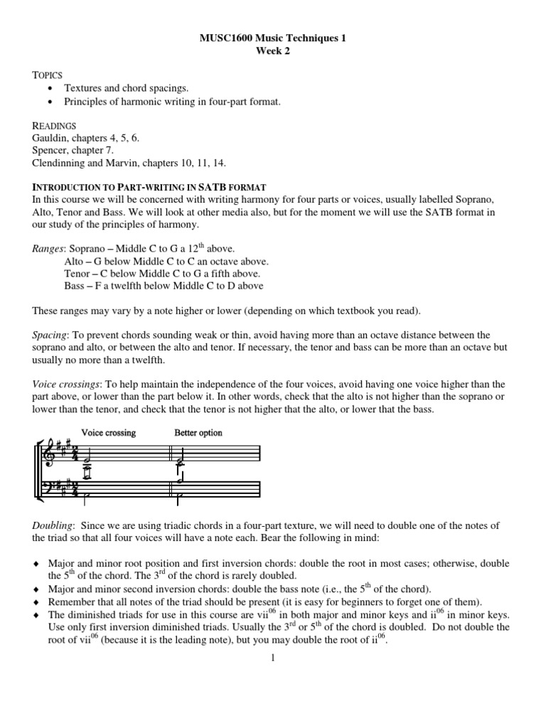 SATB Part-Writing Techniques Guide | PDF