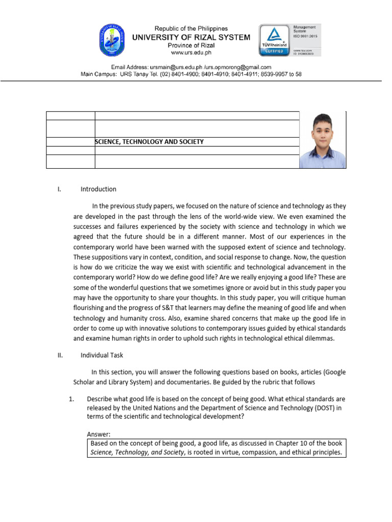 Coballes-Study-Paper-5 - Good Life and When Technology and Humanity ...
