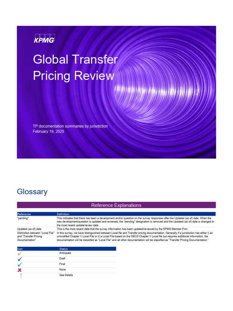 KPMG Global Transfer Pricing Review | PDF | Taxes | Payments