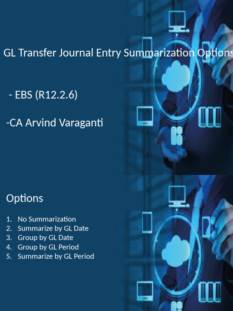 GL Transfer Journal Entry Options | PDF