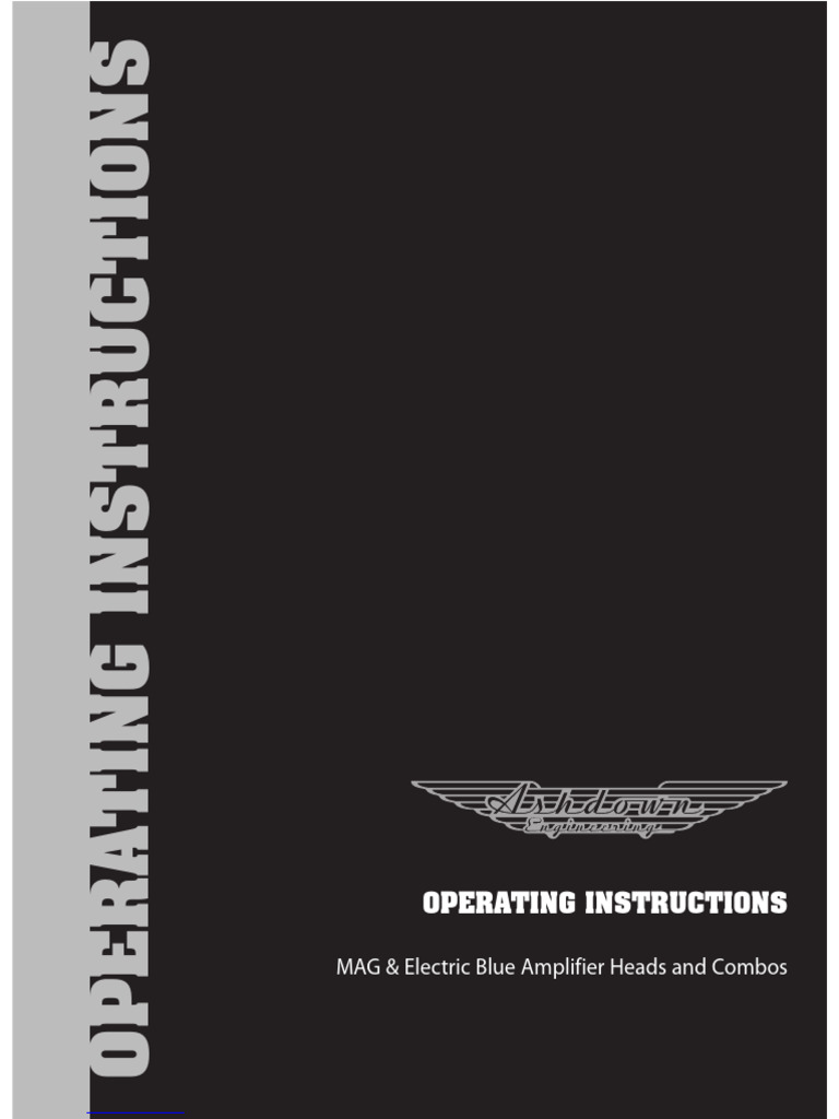 Ashdown Amplifier Operating Guide | PDF | Equalization (Audio) | Amplifier