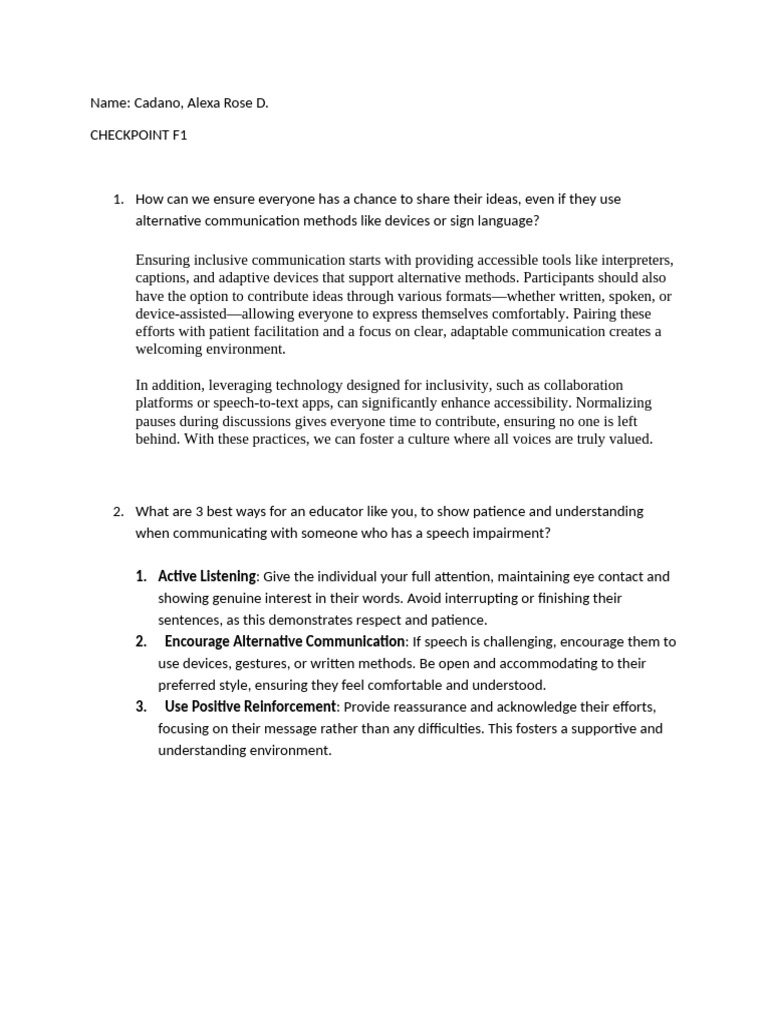 Checkpoint f1 | PDF