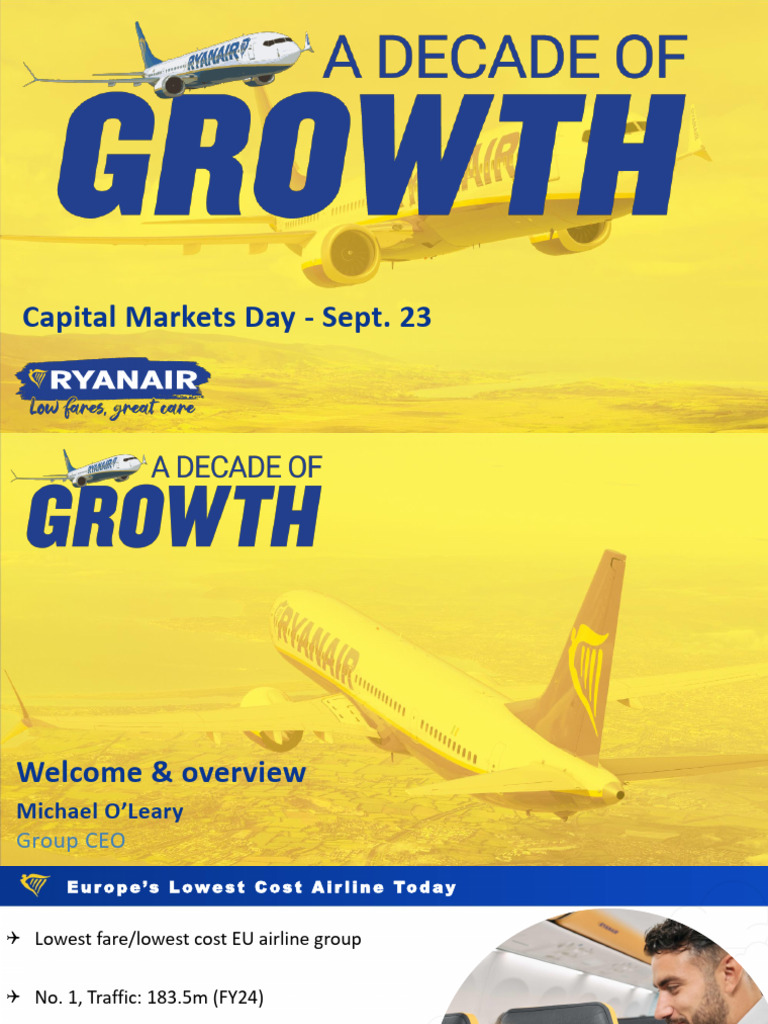 Ryanair FY24 Growth Strategy Overview | PDF | Low Cost Carrier | Aviation