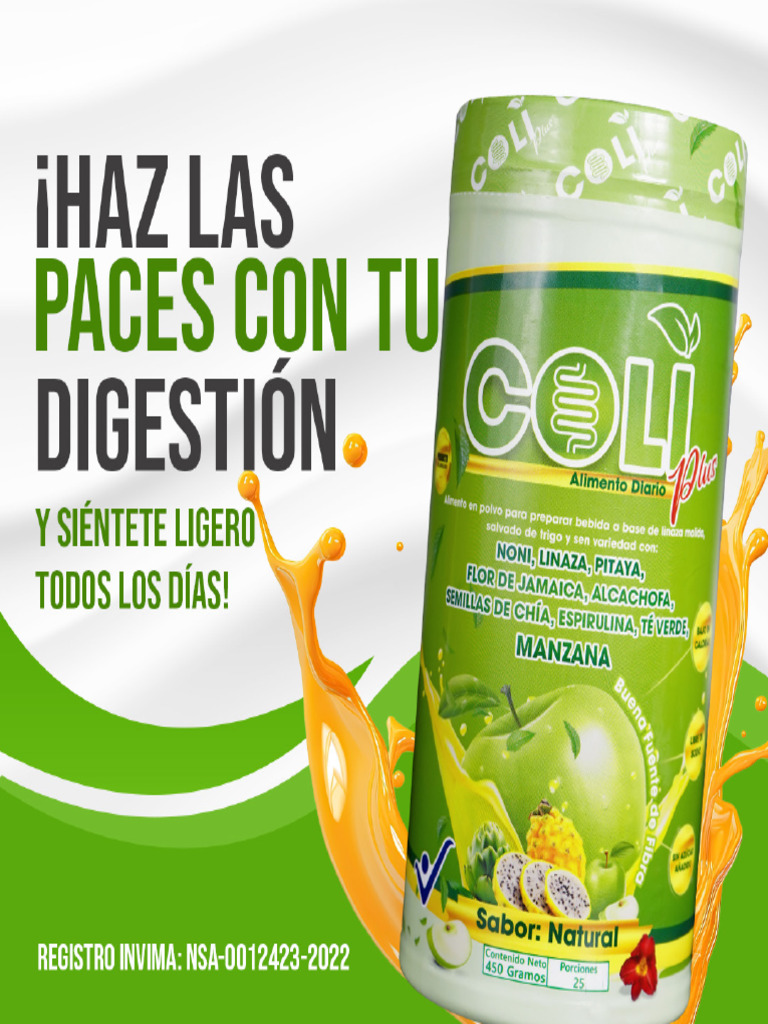 Coli Plus: Alivio Digestivo Natural | PDF | Estreñimiento | Té