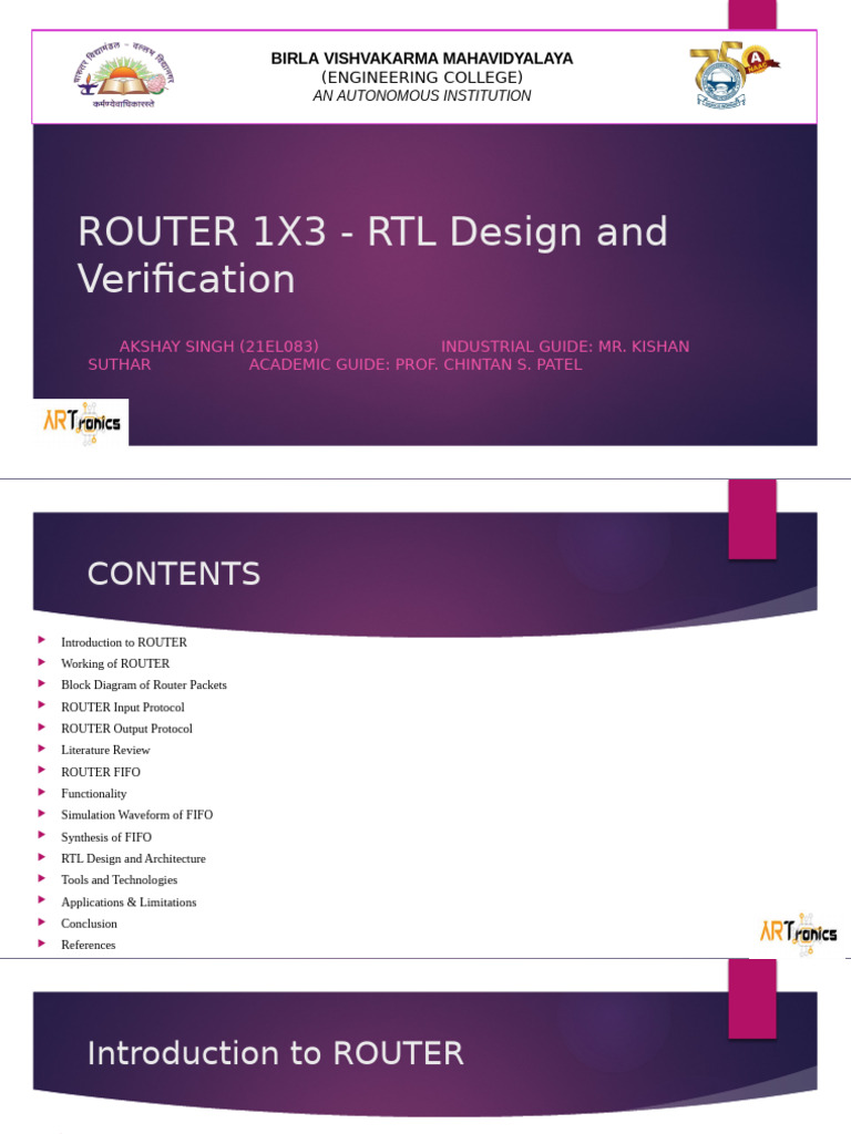 Router 1x3 RTL Design & Verification | PDF | Router (Computing ...