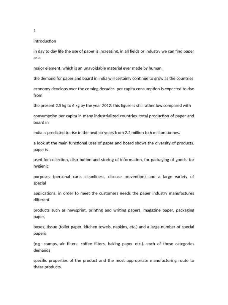 Overview of Paper Production in India | PDF | Pulp (Paper) | Paper