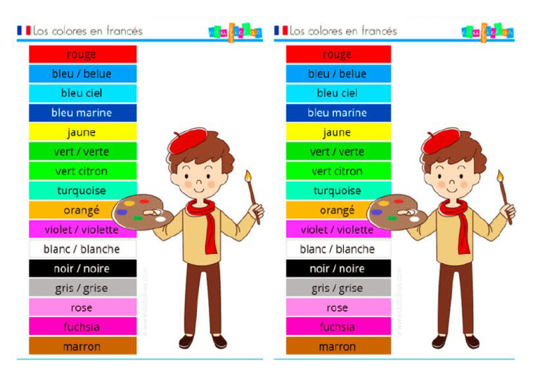 Colors in French | PDF