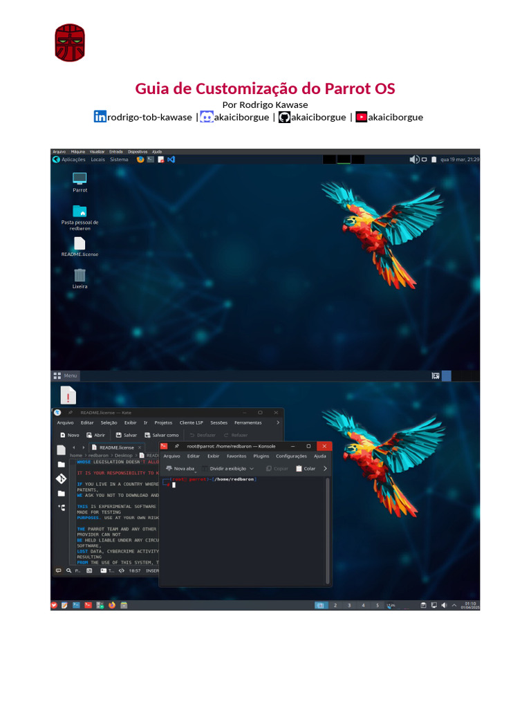 Guia de Customização do Parrot OS | PDF | Janela (informática ...