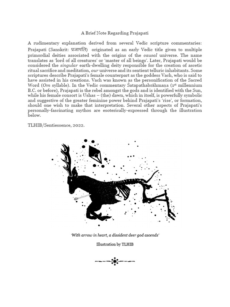 Overview of Prajapati's Creation Myth | PDF