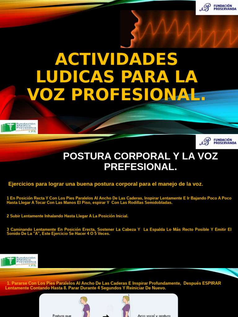 Ejercicios de Voz y Postura Profesional | PDF