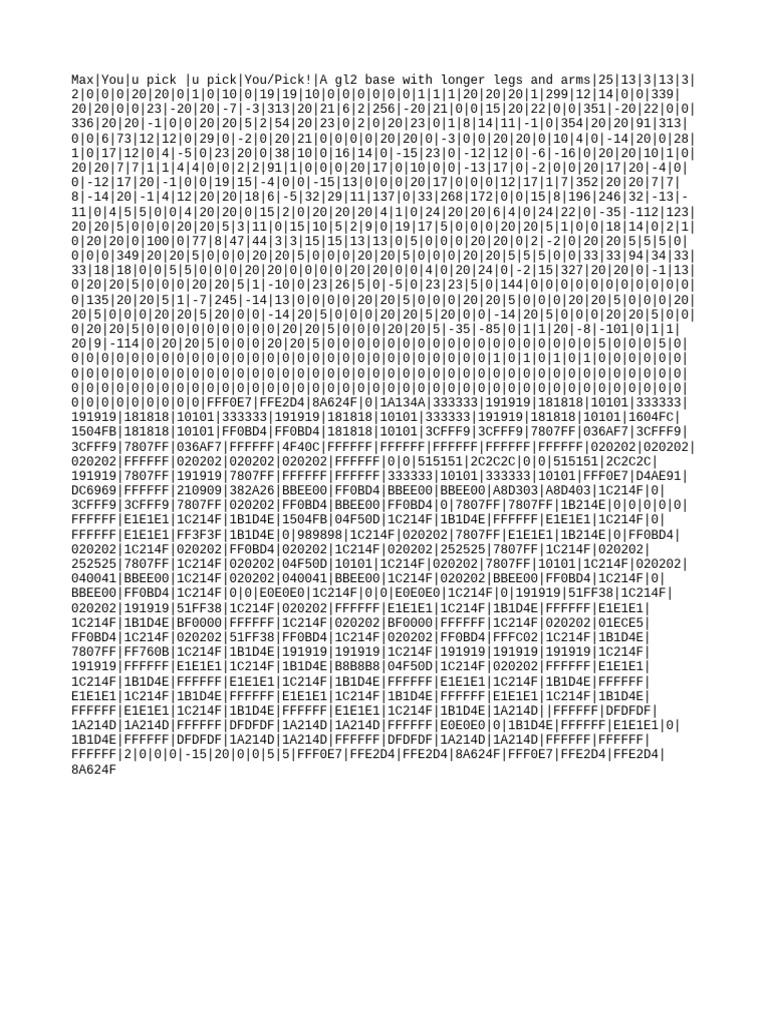 Max|You|u Pick: GL2 Base Specs | PDF