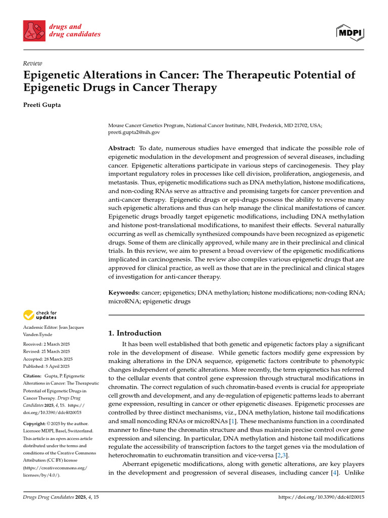 DDC 04 00015 | PDF | Epigenetics | Dna Methylation