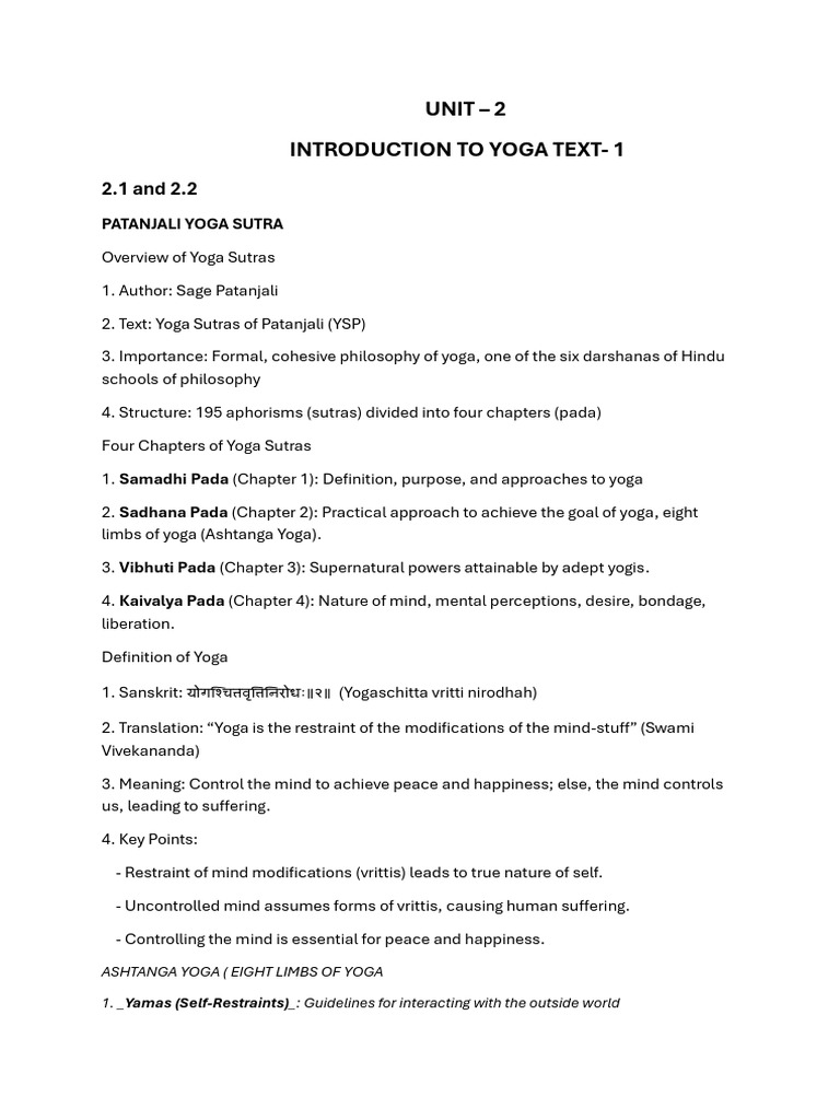 Yoga Texts and Health in Class 11 | PDF | Bhagavad Gita | Yoga