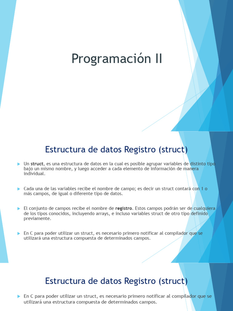 Estructura de Datos: Uso de Struct en C | PDF