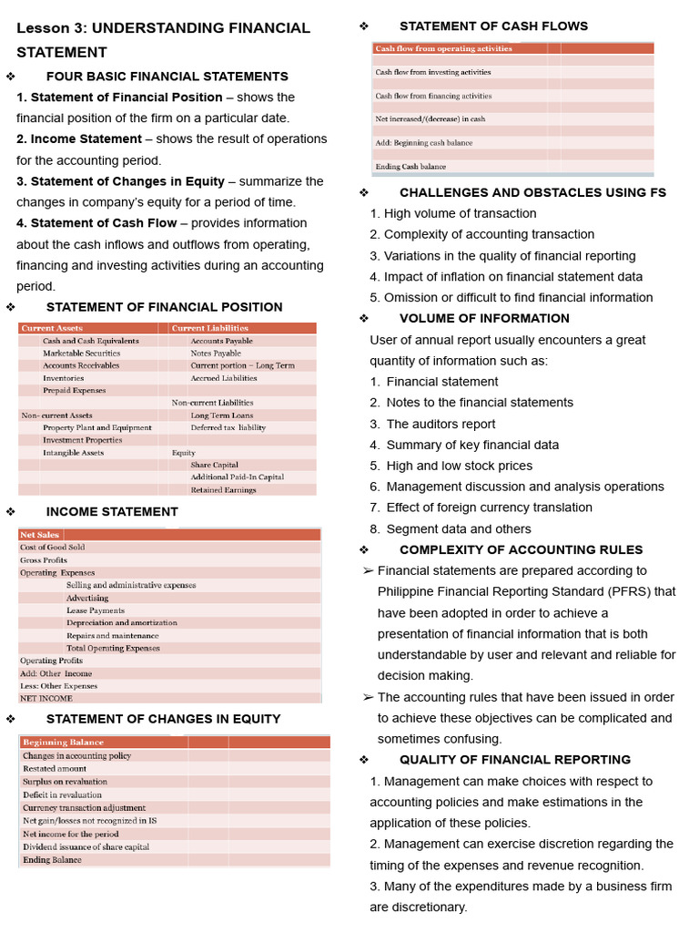 Understanding Financial Statements Basics | PDF | Dividend | Equity ...