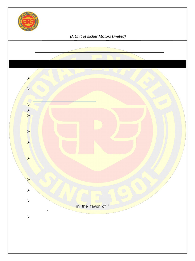 Royal Enfield Dealership Registration Form | PDF