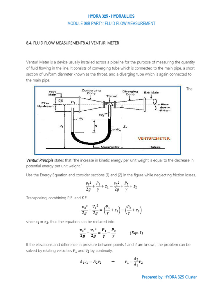 Fluid Flow Measurement Techniques | PDF | Flow Measurement | Nozzle