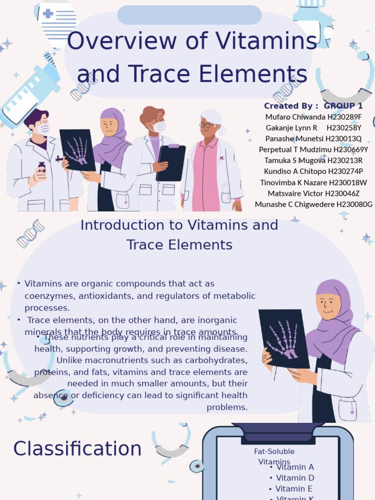 Overview of Vitamins and Trace Elements-2 | PDF | Nutrients | Vitamin