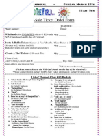2012 Carnival Presale Order Form