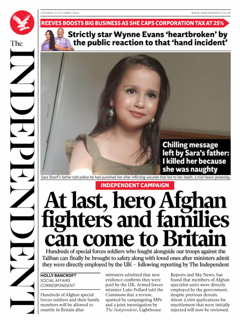 The Independent - 15 October 2024 | PDF