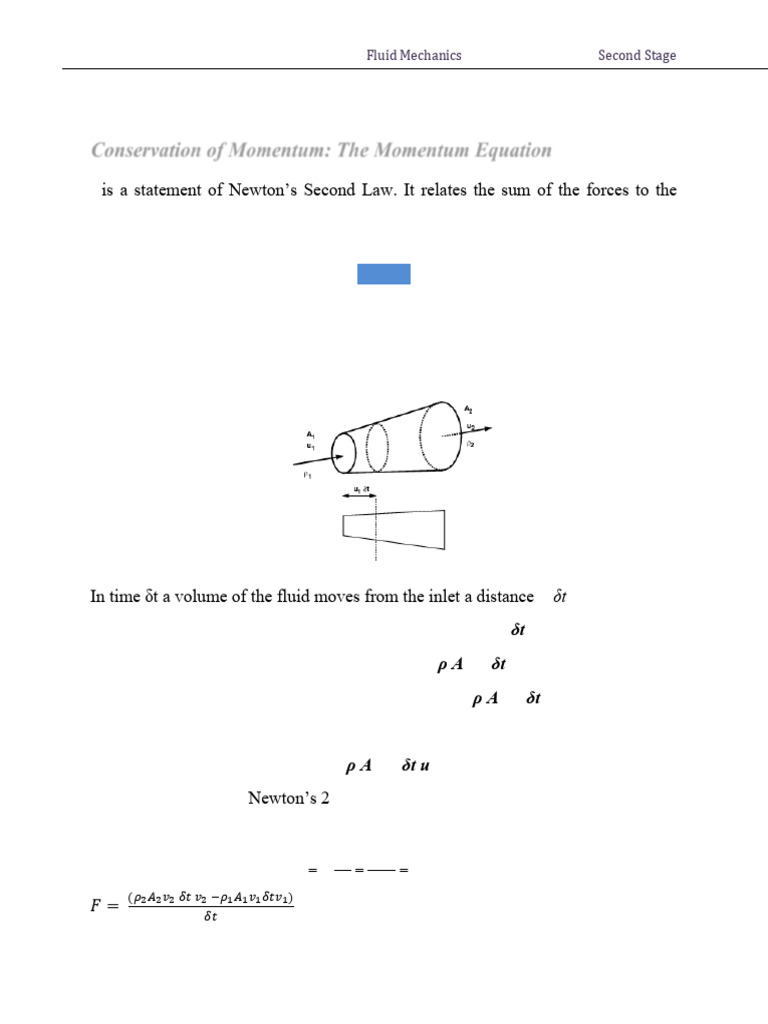 Momentum Equation (1) .PDF - 2023.04.18 - 12.21.29pm | PDF | Force ...