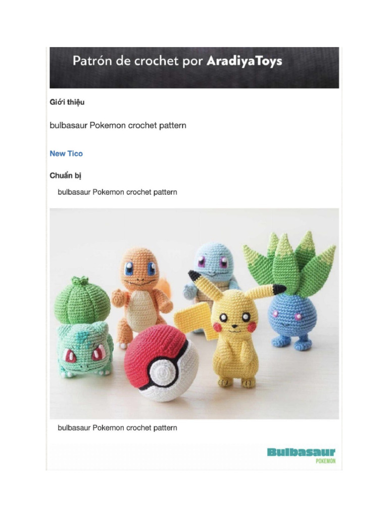 Patron Bulbasaur | PDF