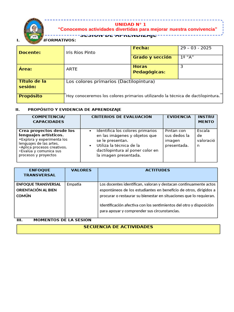 Fichas de Colores Primarios para Colorear | PDF | Color | Aprendizaje