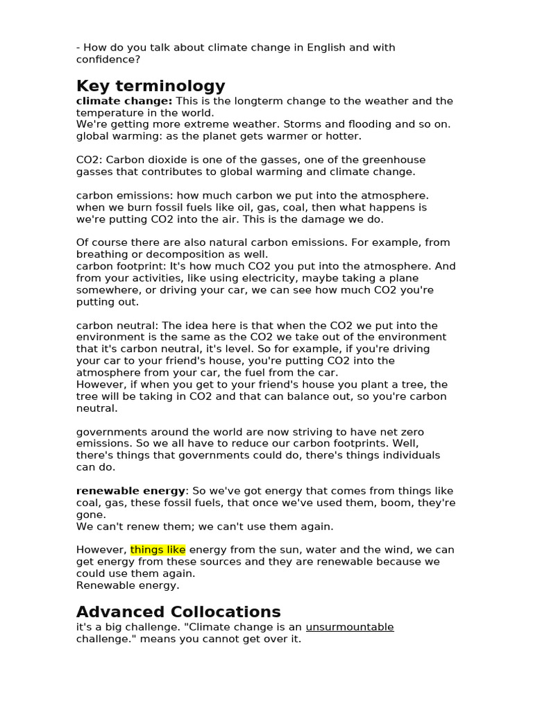 Confidently Discussing Climate Change | PDF | Climate Change ...