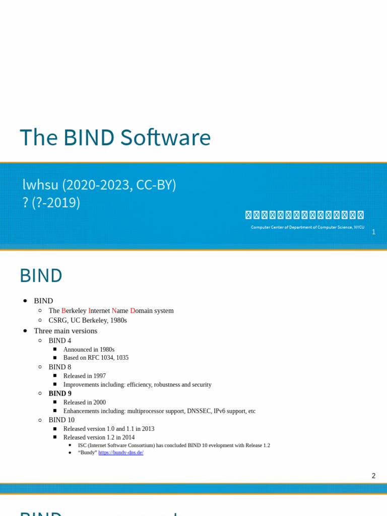 Overview of BIND DNS Software | PDF | Domain Name System | Application ...