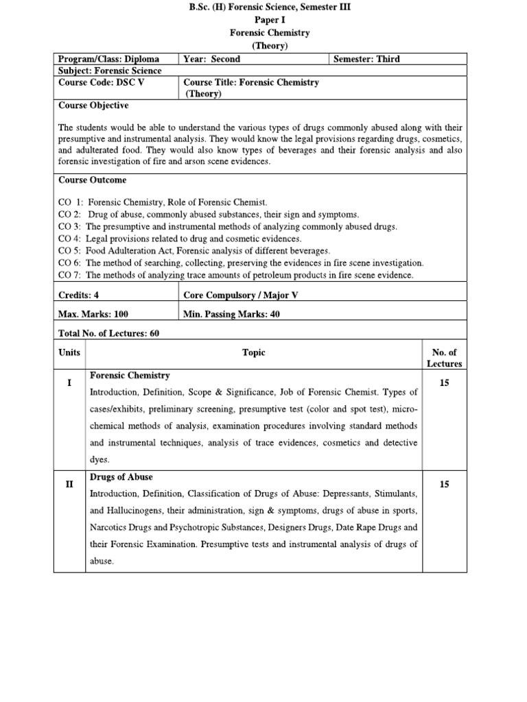 Chemistry 3rd Sem | PDF