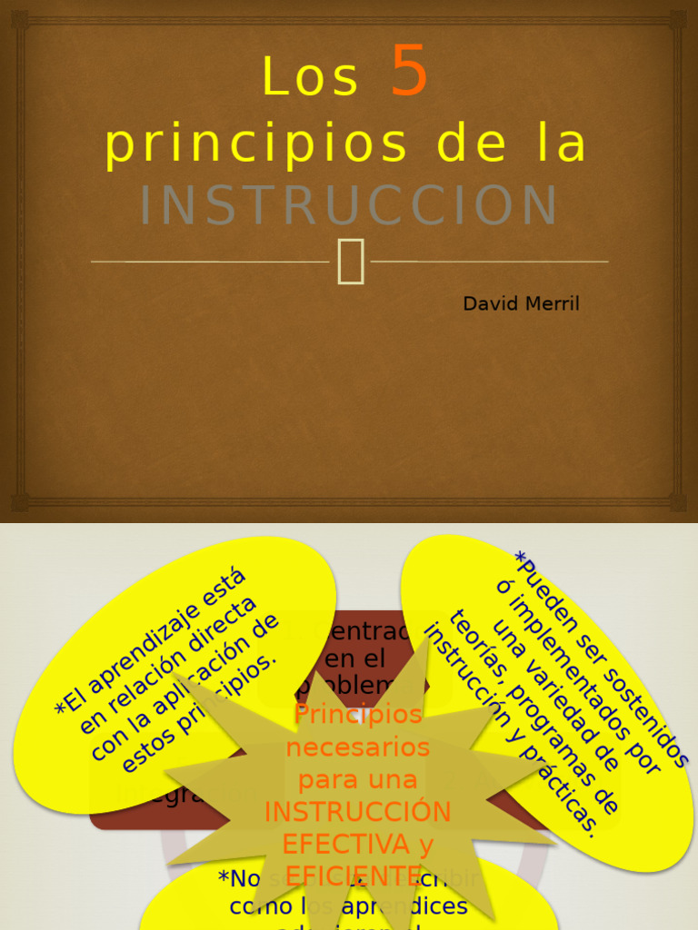 5 principios de Merril (r) | PDF | Aprendizaje | Conocimiento