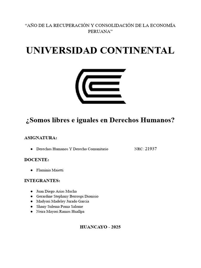 Equidad en Derechos Humanos en Perú | PDF | Derechos humanos