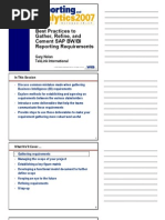 SAP BW Reporting Requirements