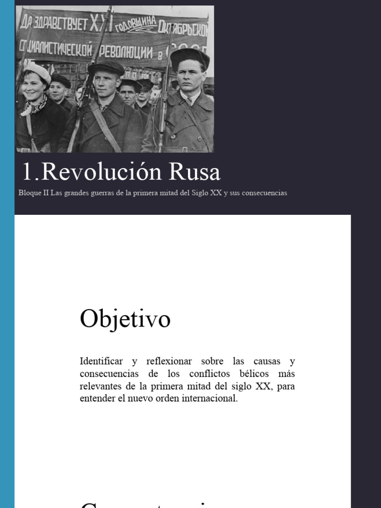 Causas y Consecuencias de la Revolución Rusa | PDF | Vladimir Lenin ...