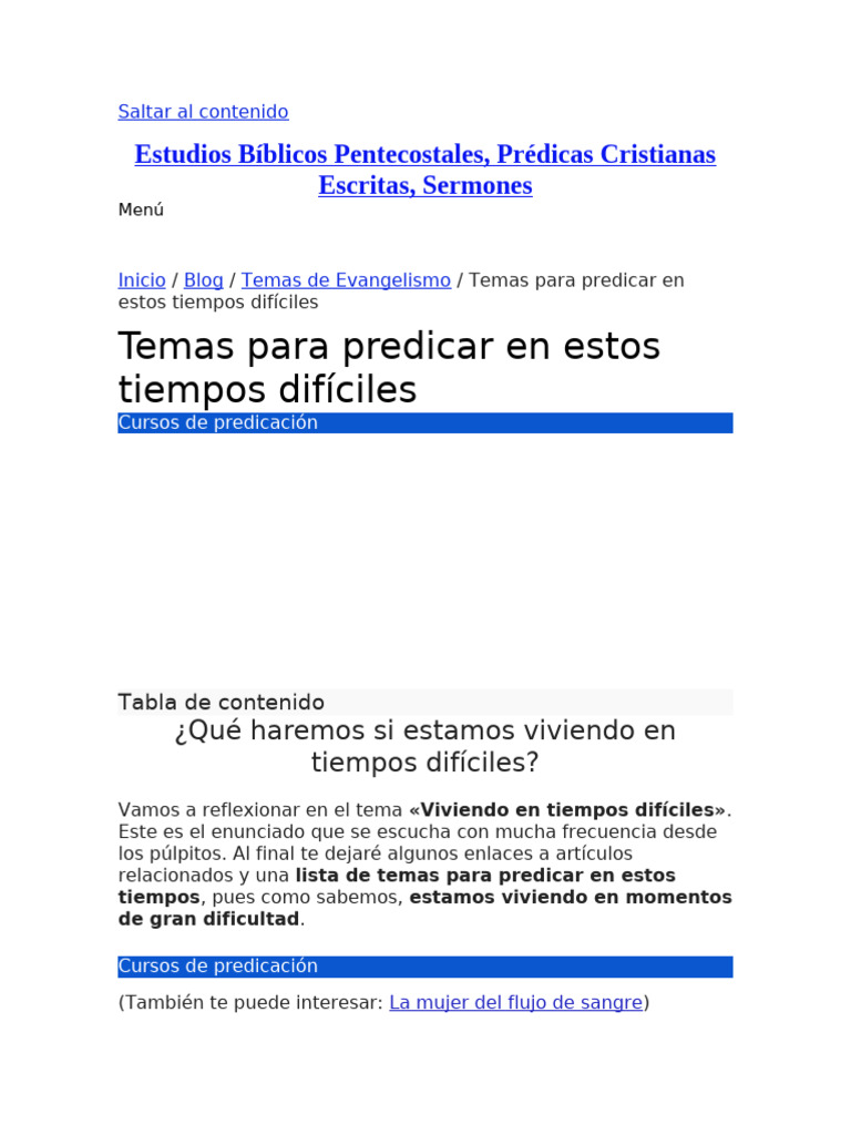 Temas de fe en tiempos difíciles | PDF | Cristo (título) | Pentecostalismo