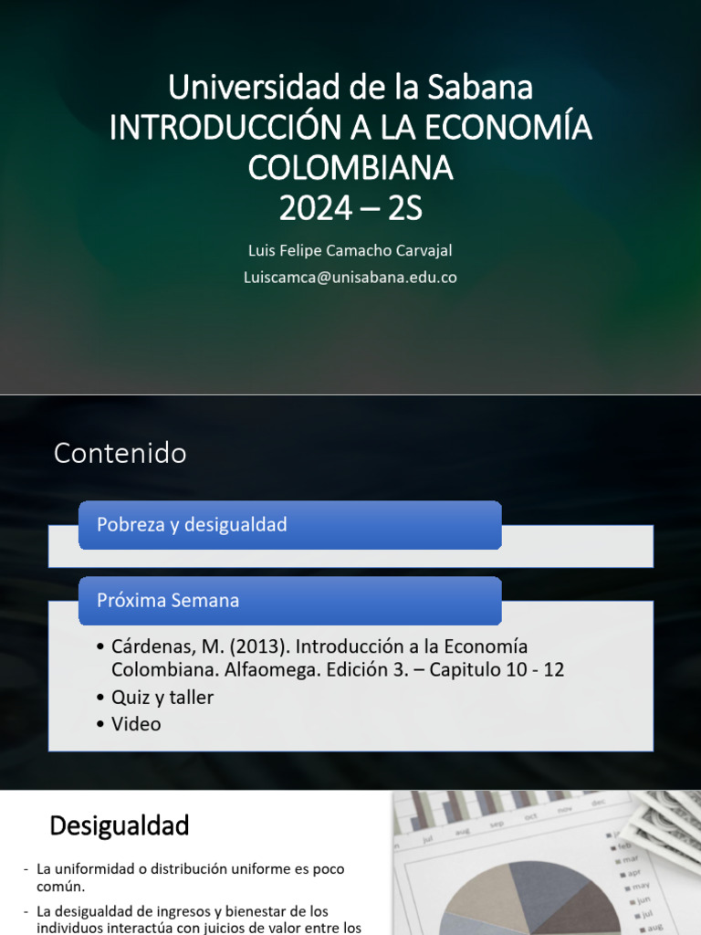 Semana 13 - Pobreza y Desigualdad | PDF | Pobreza | Pobreza e indigencia